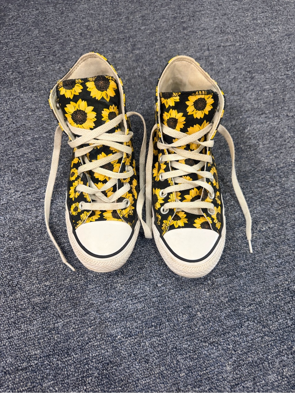 Converse Kids High-Top Sunflower Canvas Sneakers - Yellow/Black